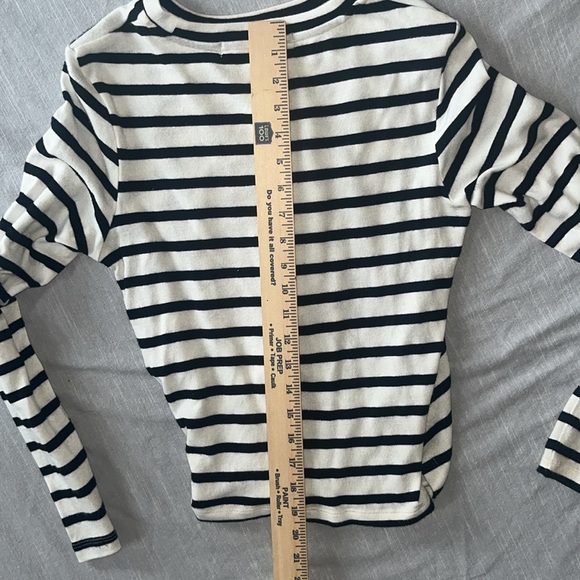 Joes Jeans Twist Wrap Striped Top - Small - Picture 8 of 9